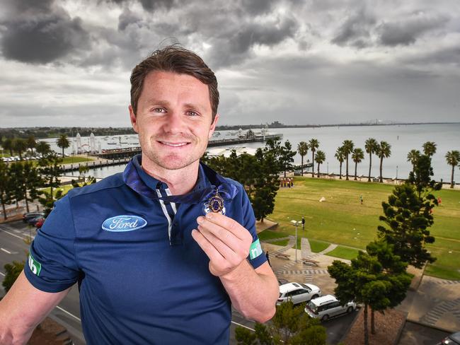 2016 AFL Brownlow medalist Patrick Dangerfield pictured at Geelong's Waterfront.Picture: NIGEL HALLETT