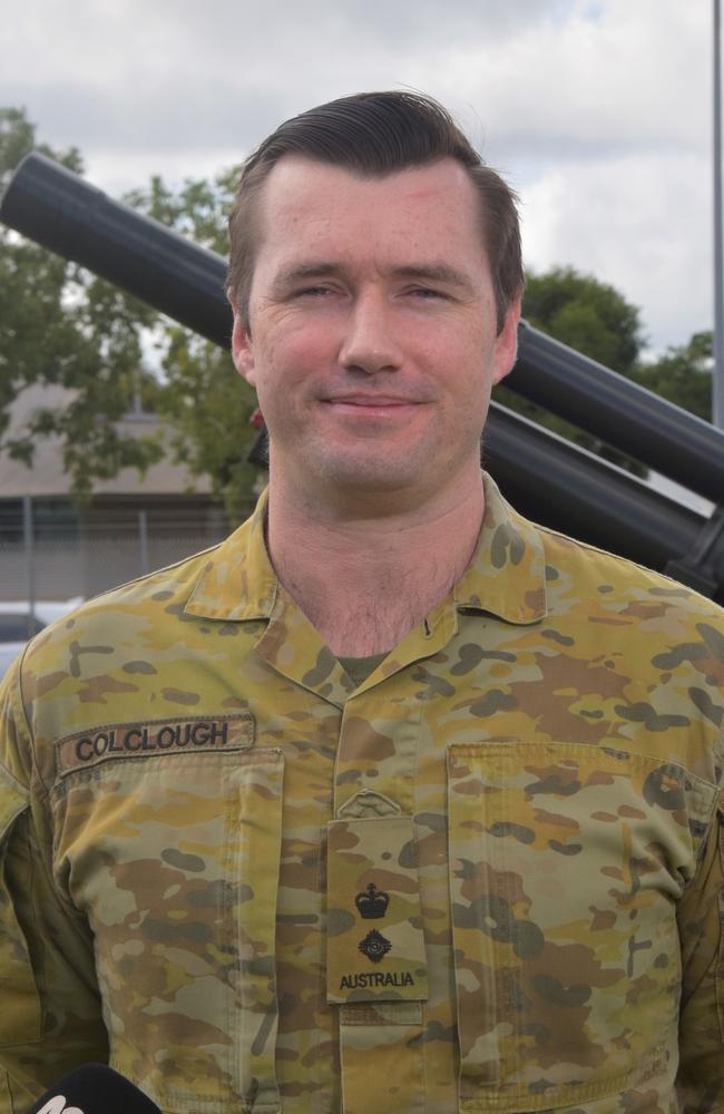 Royal Australian Artillery Commanding Officer of the 8th/12th Regiment Lieutenant Colonel Sam Colclough will be participating in the 81st Bombing of Darwin commemoration. Picture: Sierra Haigh