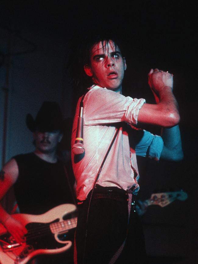 Nick Cave and The Birthday Party on stage in Hamburg, Germany, 1982.