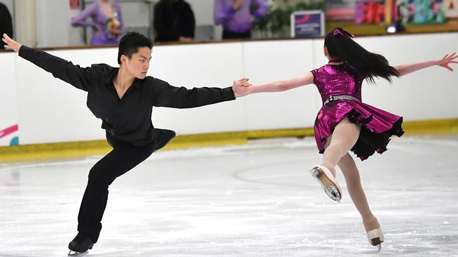 Renee Yuen and Oliver Ma Australian Figure Skating Championships in Brisbane. Thursday December 1, 2022. Picture, John Gass