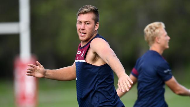 Angus Blyth during a Reds training session. Picture: AAP Image/Dan Peled