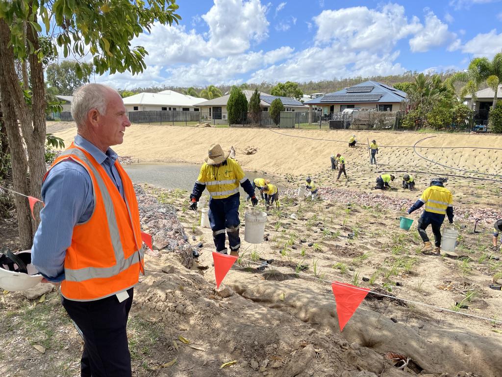 Cr Maurie Soars was impressed with the progress on the Bushland Beach naturalisation project. Picture: Leighton Smith.