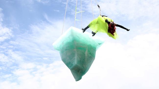 Several aerial artists will take to the gravity-defying ice stage. Picture: Don Arnold