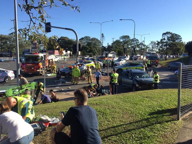 A person has died and five children have been seriously injured in a crash north of Brisbane. Picture: Moreton Alert