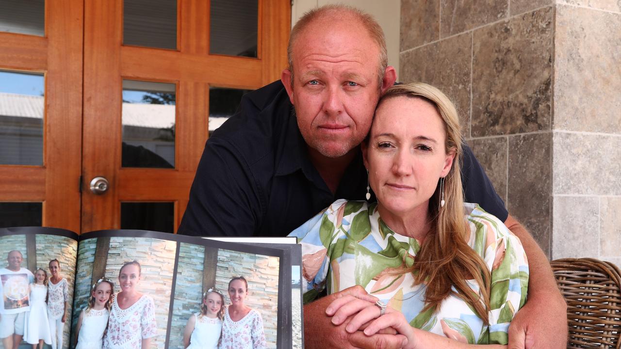 Natalie and Darren Dobbie, who lost their 13-year-old daughter Lara to suicide in February 2019, pictured at their home in Miami. Photograph: Jason O'Brien.