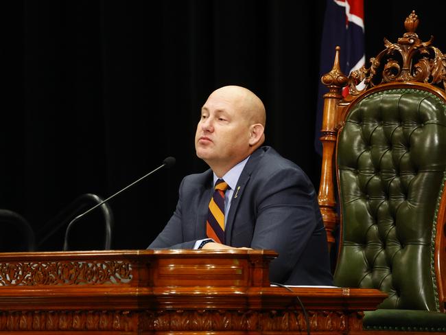 Speaker of the House and Member for Mulgrave Curtis Pitt appeared unwell during the regional sitting of Queensland Parliament, held at the Cairns Convention Centre. Picture: Brendan Radke