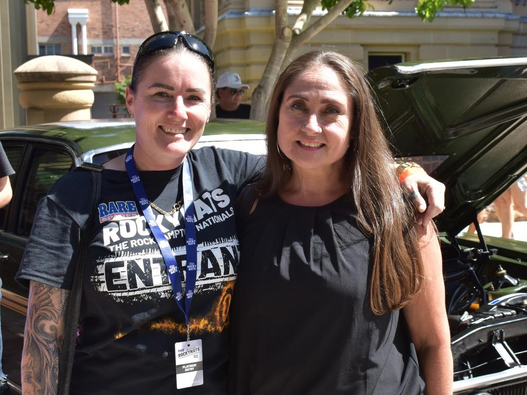 Sharlene Cameron and Kerry Kuehne at the Quay Street Show ‘n’ Shine at Rockynats 2022.