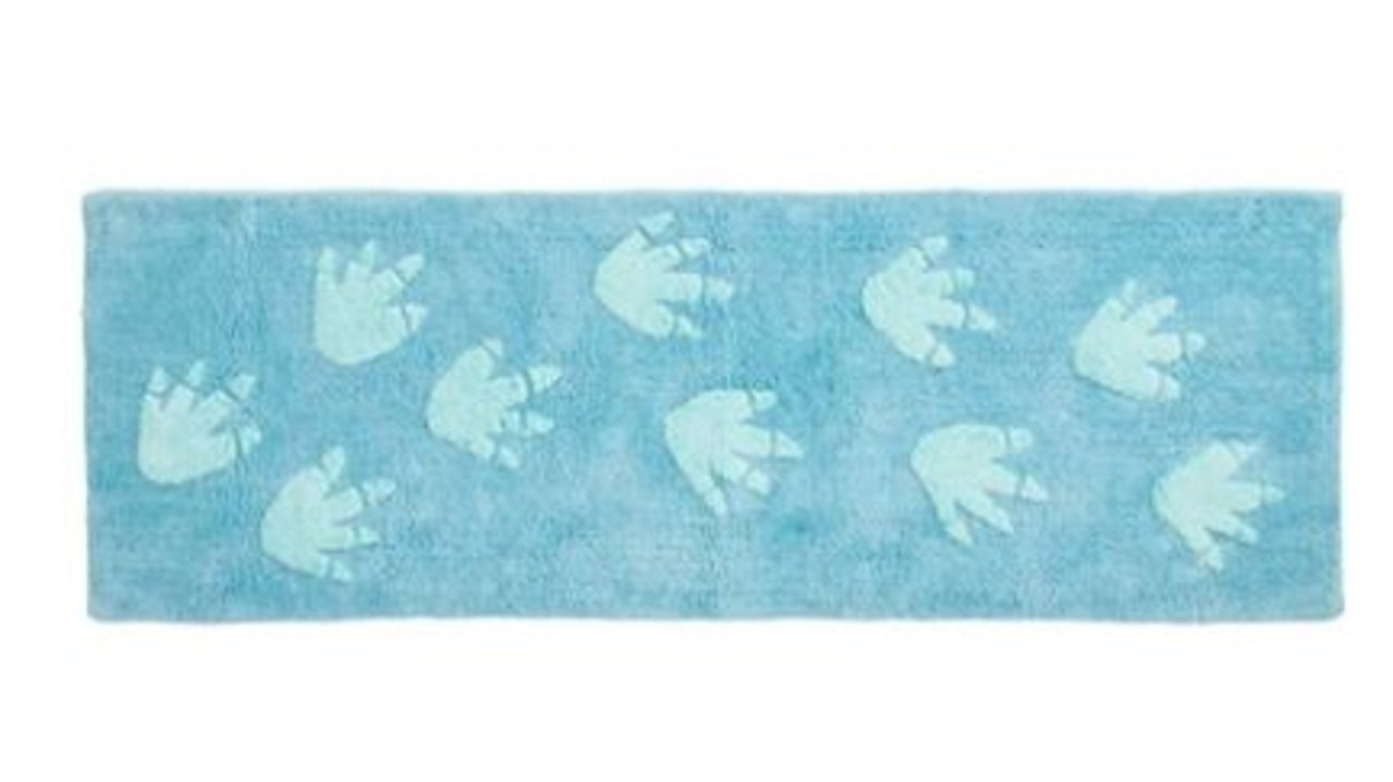 Adairs Kids Bath Mat Collection Dinosaur Footprints Bath Runner