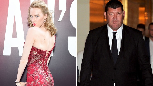 Charlotte Kirk and James Packer. Picture: Getty Images/AFP