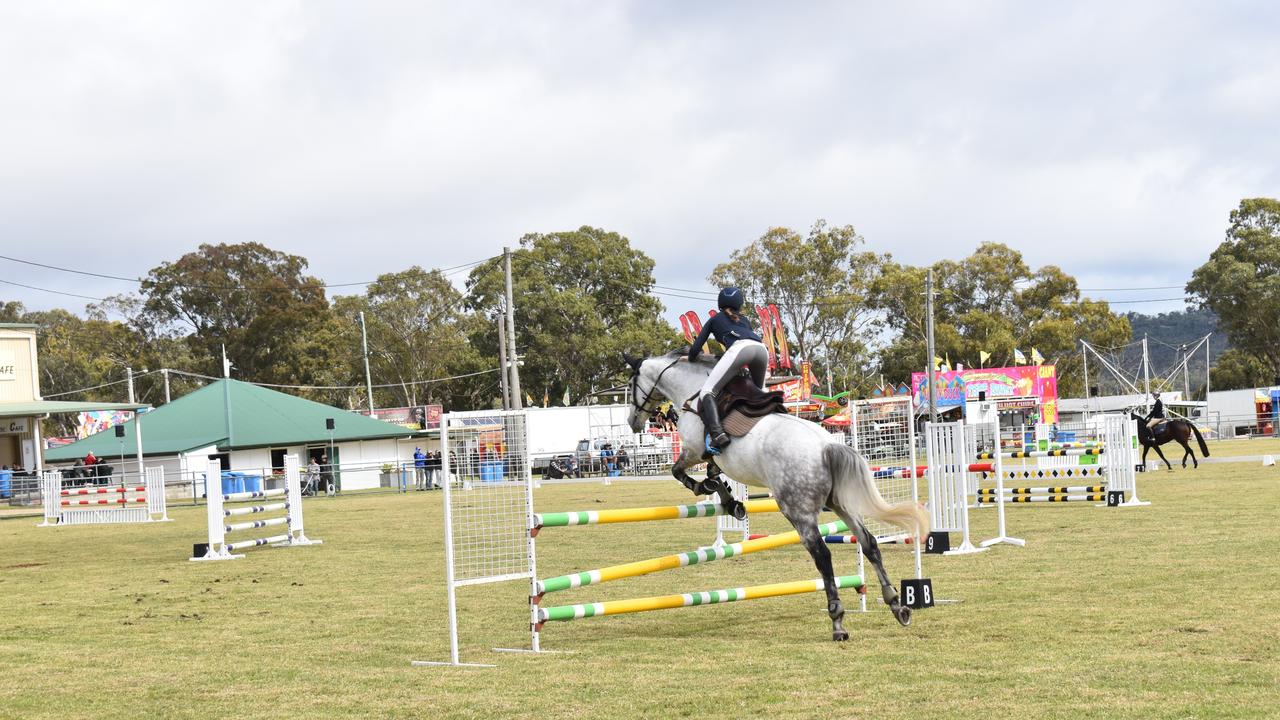 Showjumping action from Peter Bondfield Arena at the 2022 Stanthorpe Show.