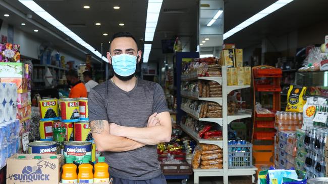 Fairfield Foreign Market Owner Salar Qellu, at his shop in the central shopping street in Fairfield, Sydney. Picture: NCA Newswire / Gaye Gerard