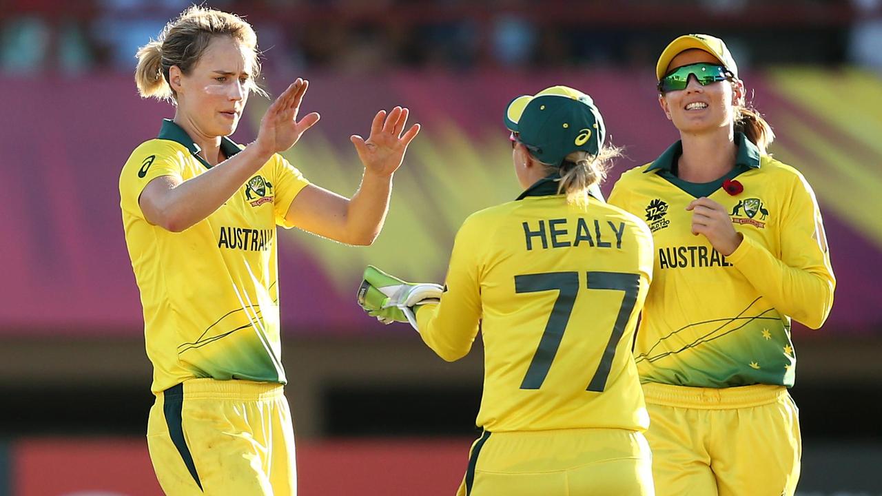 Australia's Ellyse Perry celebrates a wicket against Ireland. Picture: Getty