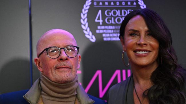 Director Jacques Audiard (left) says he doesn’t want to speak to his lead actress, Karla Sofia Gascon (right). Picture: Raul ARBOLEDA / AFP