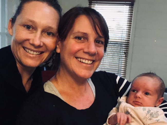 Stosur with her partner Liz and their baby girl. Picture: Instagram