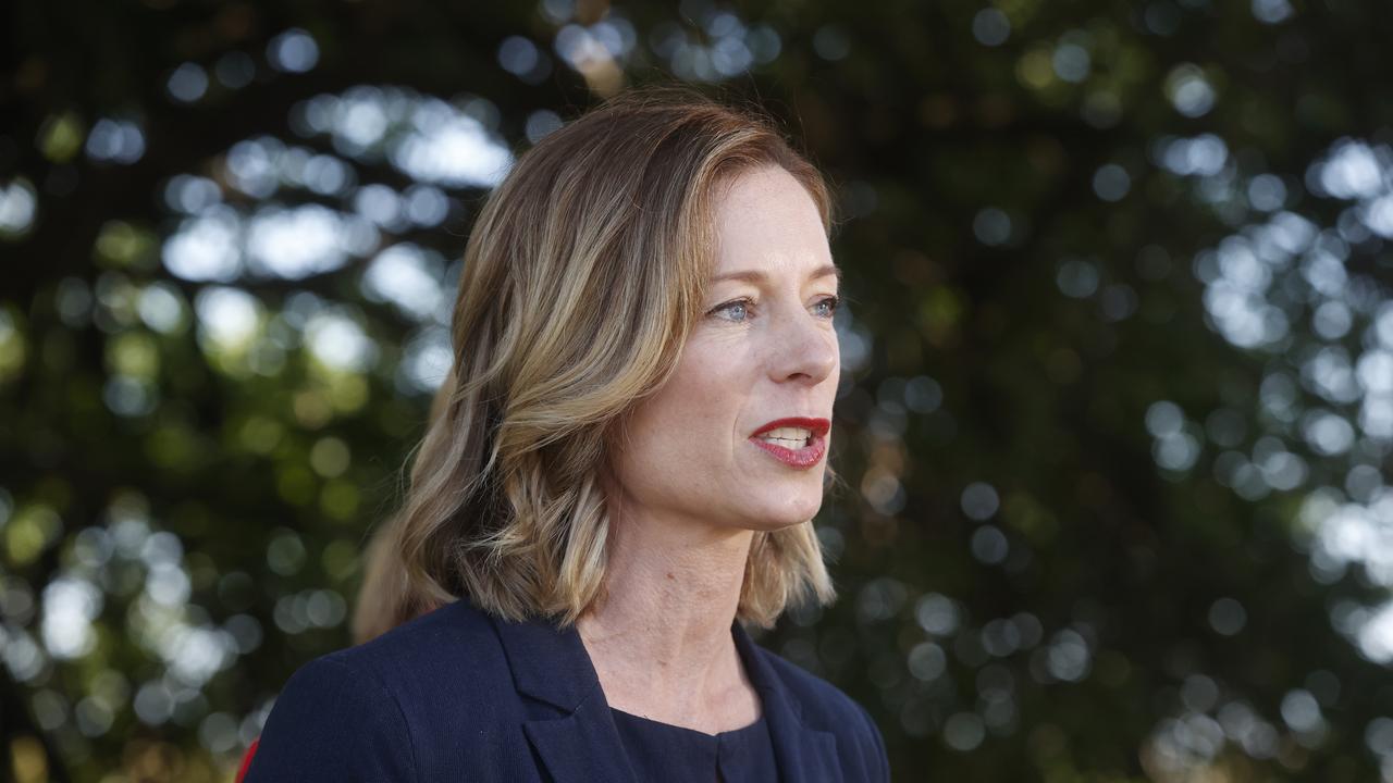 Labor candidate for Lyons Rebecca White. Prime Minister Anthony Albanese in Sorell to announce Rebecca White former state leader of Labor as the Lyons Labor candidate for the next federal election. Picture: Nikki Davis-Jones