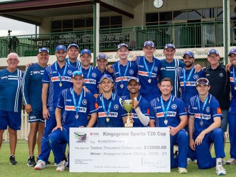 Winners are grinners. The Bankstown winning side.