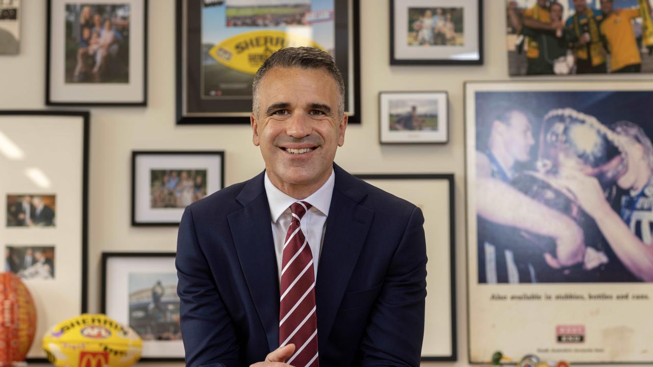 Premier Peter Malinauskas in his office. Picture: Kelly Barnes