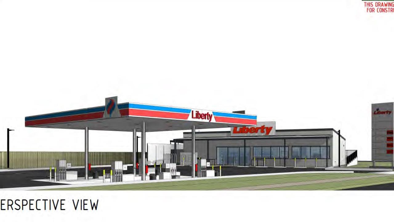 New plans have been revealed for the approved service station for Wondai. Image: SBRC.