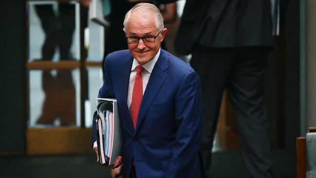 Prime Minister Malcolm Turnbull leaves after Question Time in the House of Representatives at Parliament House in Canberra, Monday, February 5, 2018. (AAP Image/Mick Tsikas) NO ARCHIVING