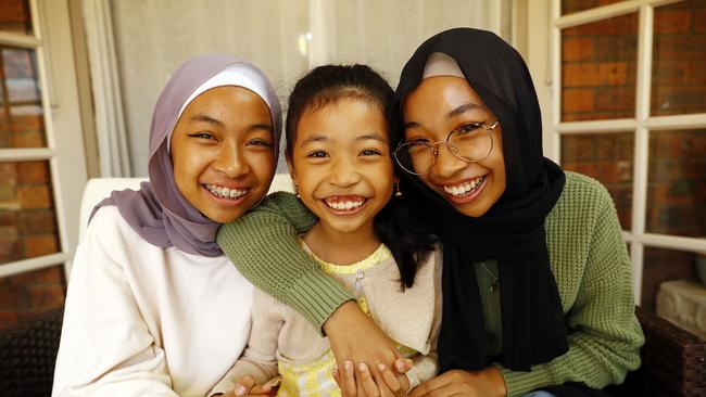 Ayisha, Anisa and Amina Adjis access the dental scheme. Picture: Sam Ruttyn