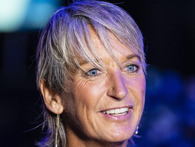 Layne Beachley addresses media at the Toowoomba Hospital Foundations Legends at their Game luncheon at Rumours International, Friday, May 5, 2023. Picture: Kevin Farmer