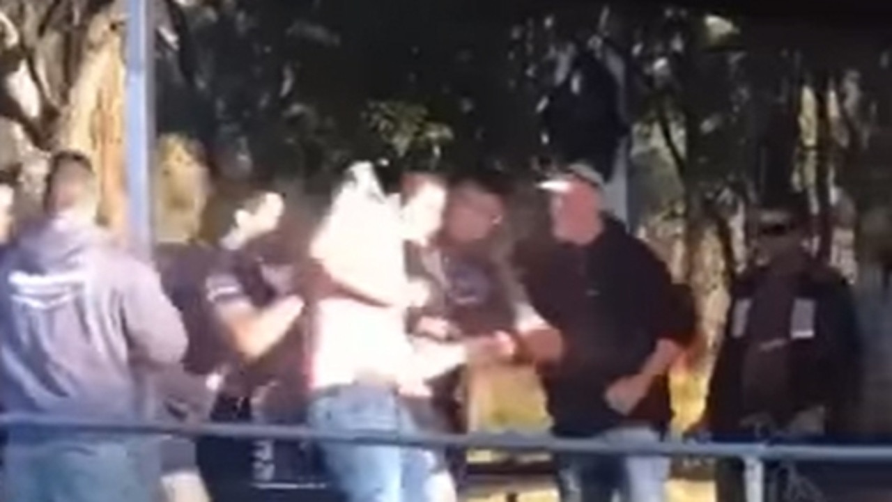 Video of wild brawl at Ipswich game between Goodna Eagles and Swifts Bluebirds at Purga on Sunday.