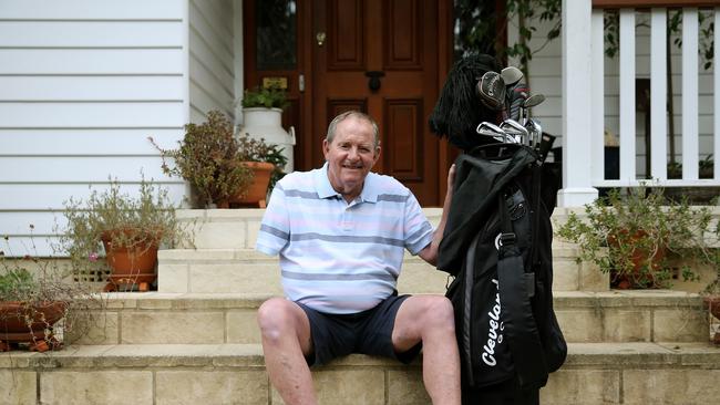 Jack getting ready to go to the driving range. Picture by Peter Lorimer.