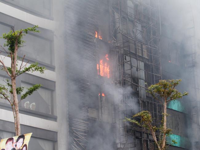 It took firefighters about five hours to extinguish the deadly blaze. Picture: AFP