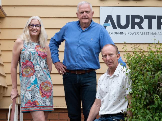 (L-R) Aurtra co-founder and VP Customer & Product, Terry Woodcroft; co-founder & CEO Stephen MacRae and co-founder & CTORichard Harris 2. Source: Supplied