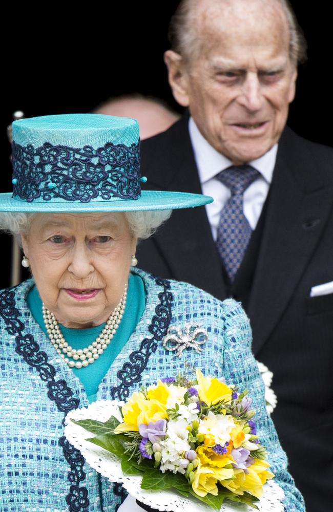 Queen Elizabeth II and Prince Philip, Duke of Edinburgh, attend the traditional Royal Maundy Service at Windsor Castle on March 24, 2016. Picture: Getty Images