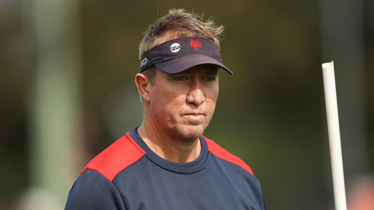 Roosters coach Trent Robinson is unhappy with Victor Radley following his incident over the weekend. Picture: Matt King/Getty Images