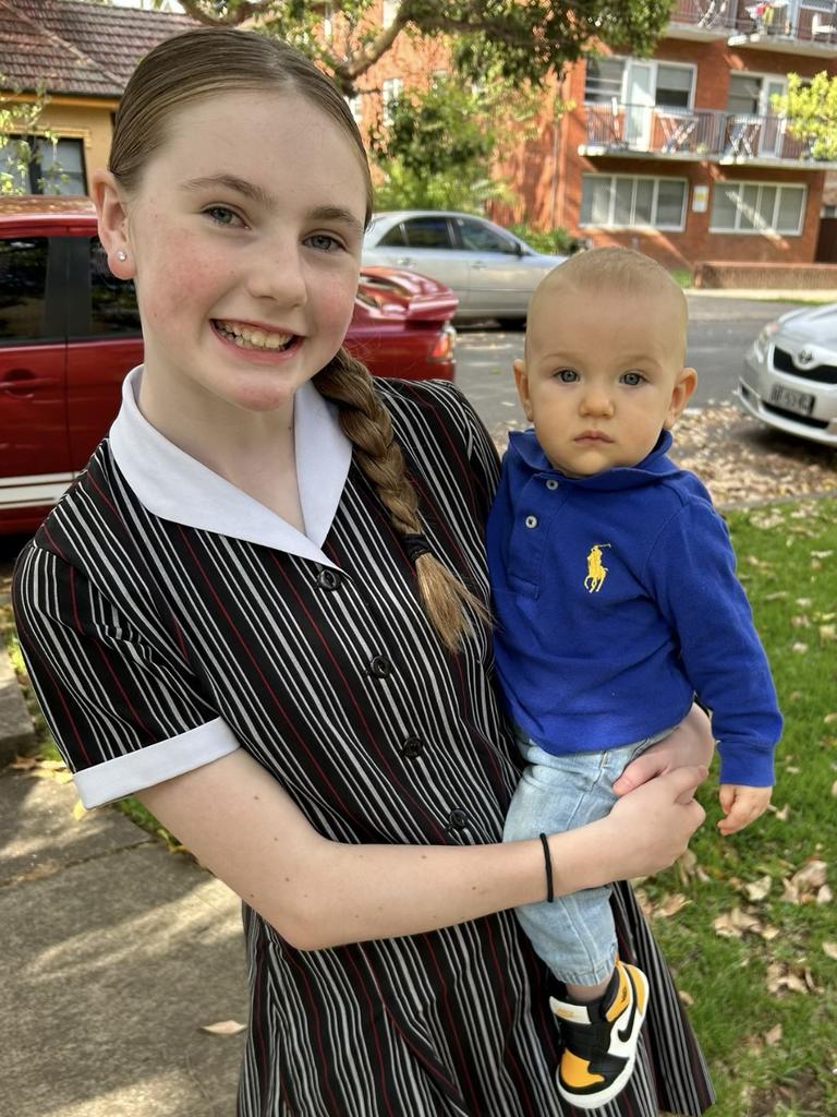 Charlotte O'Brien with baby brother Will. The Inner-West Sydney Year 7 student died by suicide on September 9, 2024. Picture: Supplied