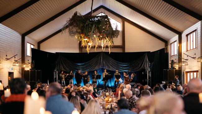 Tasmanian Symphony Orchestra performs at Mt Gnomon Farm in 2022. Picture: Melanie Kate Photography