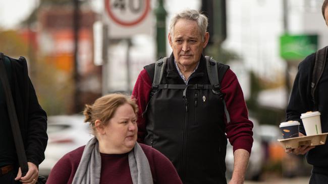 Lunch survivor Ian Wilkinson and his daughter, Ruth Dubois, arrive at court on Thursday. Picture: NewsWire / Diego Fedele