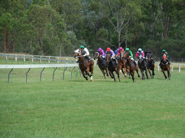 AND THEIR RACING: There will be plenty of action on the track at the the Nanango Race Club this weekend for the club's Christmas meeting.