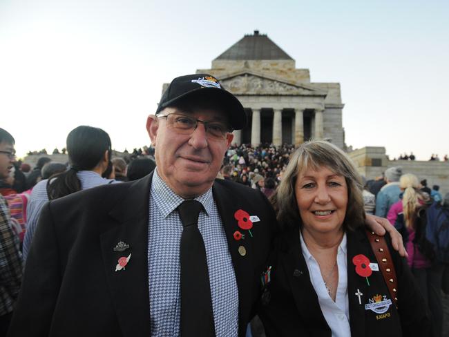 Alister Teague and Kerry McCabe travelled from Christchurch. Picture: Andrew Henshaw