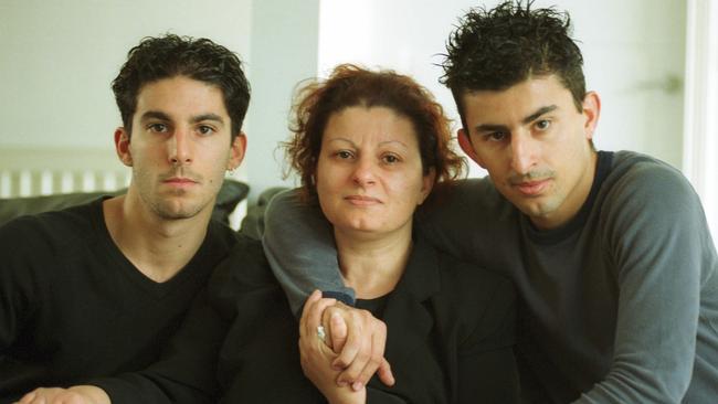 Stavros and Marios Saristavros with their mother, Tammy in 2000.