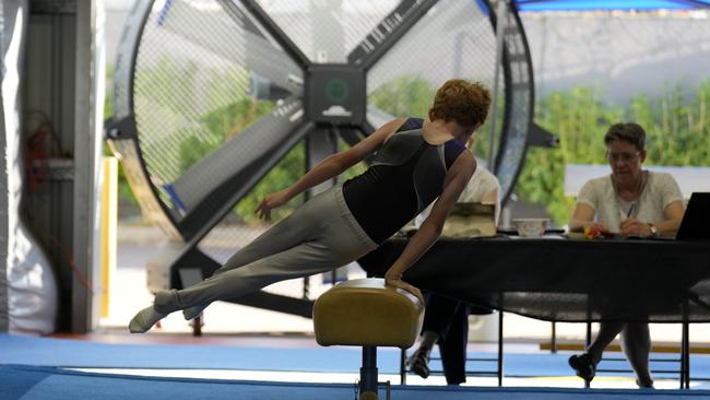 Action from the 2024 Northern Territory Gymnastics Championships at Woolner, Darwin. Picture: Karen Fowler.