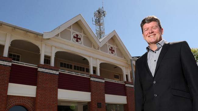 Chairman of the Committee of Southport John Howe with the historic Southport ambulance building. Picture by Scott Fletcher