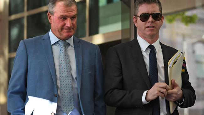 Trainer Darren Weir arrives at the Melbourne Magistrates’ Court on Wednesday. Picture: AAP Image/Julian Smith