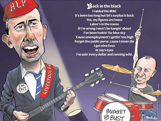 How cartoonist Peter MacMullin saw the State Budget. We want you to come up with your own song lyrics to describe this year’s Budget to the tune of your favourite Acca Dacca song. Post your submissions in the comments below.