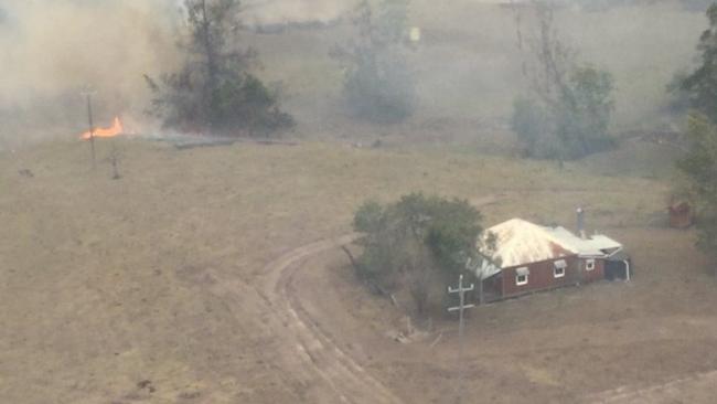 Slim Dusty's boyhood home on Nulla Nulla Creek Road, 50km west of Kempsey, has been saved. Picture: NSWRFS