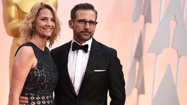 Cute couple ... Steve and Nancy Carell arrive at the Oscars. Picture: AP