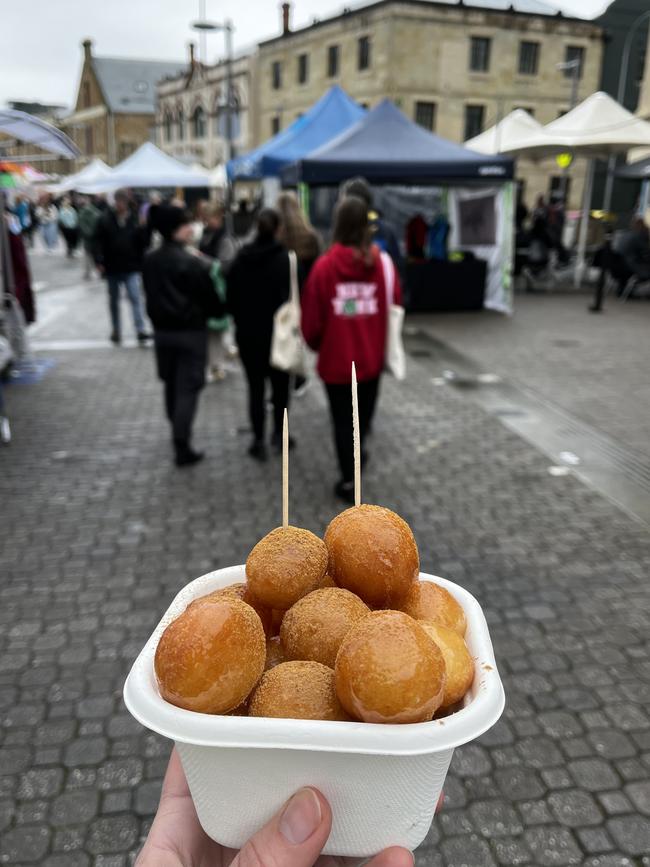 Lokma from Lokmanca is a tasty Mediterranean snack available at Salamanca Market. Picture: Alix Davis