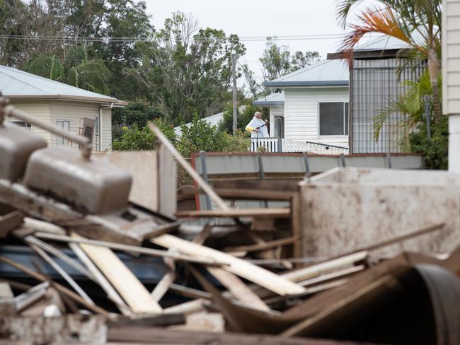 Masses of debris in Lismore on March 10 last year. Picture: Danielle Smith