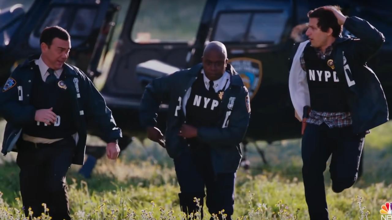 Brooklyn Nine-Nine tackles the thorny subject of policing in the US. Picture: YouTube