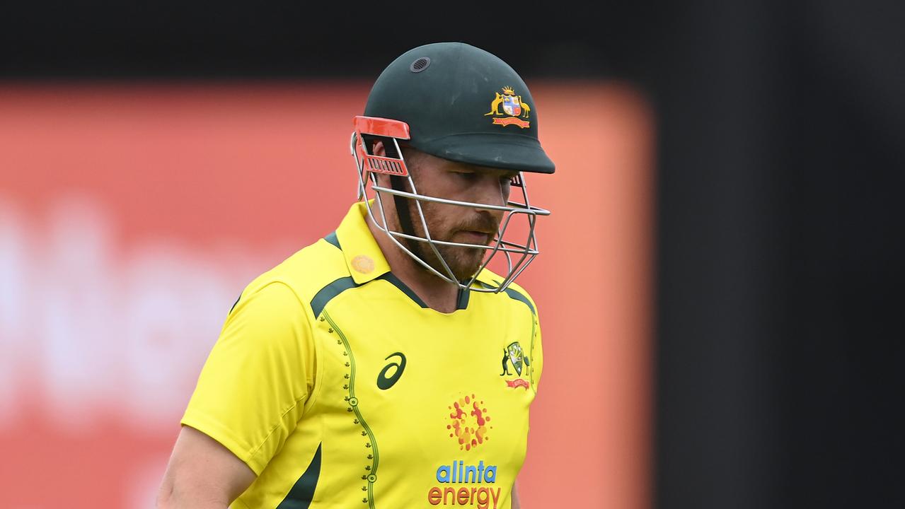 Aaron Finch of Australia. Photo by Ian Hitchcock/Getty Images