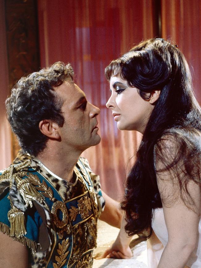 Legendary lovers Elizabeth Taylor and Richard Burton in ‘Cleopatra’ 1963. Picture: Getty