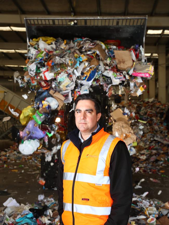 Northern Adelaide Waste Management Authority chief executive Adam Faulkner at its Edinburgh facility. Picture: Tait Schmaal