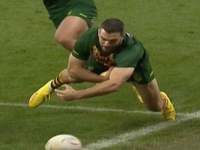 James Tedesco's foot was on the line.